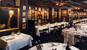 Keens Steakhouse in NYC is a great place with classic atmosphere.