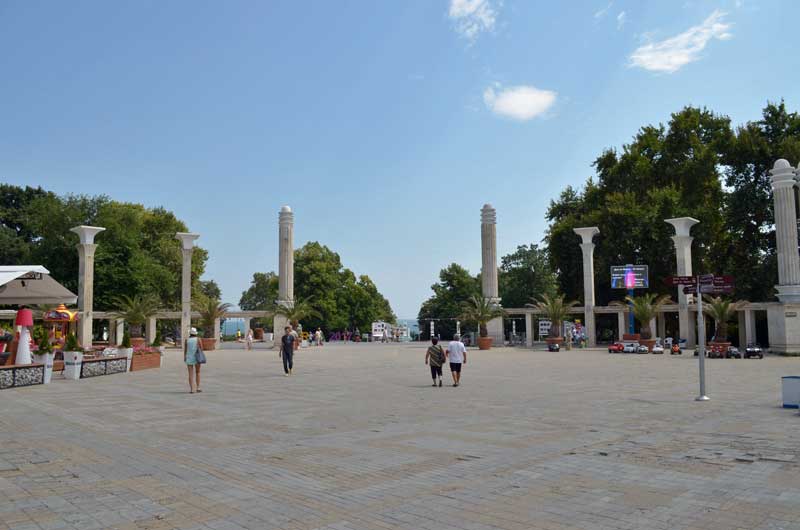 Entrance to Sea Garden in Varna, Bulgaria.