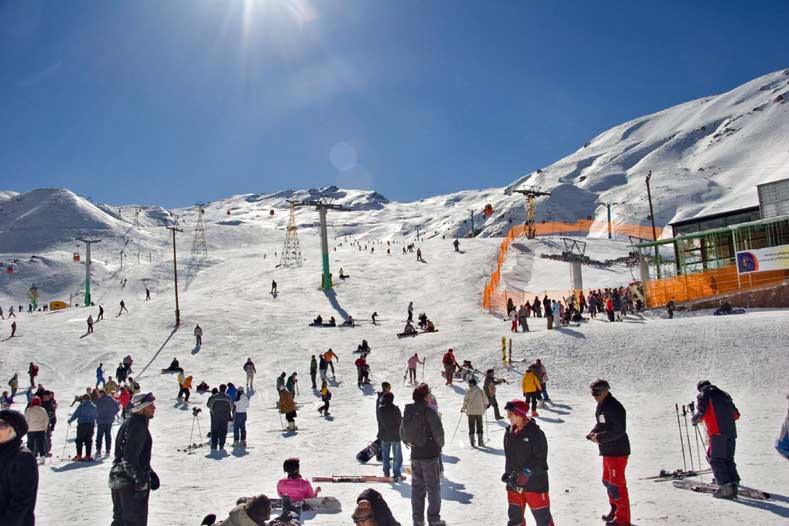 Dizin ski area in Iran.