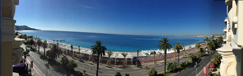 view from Hotel Le Royal in Nice