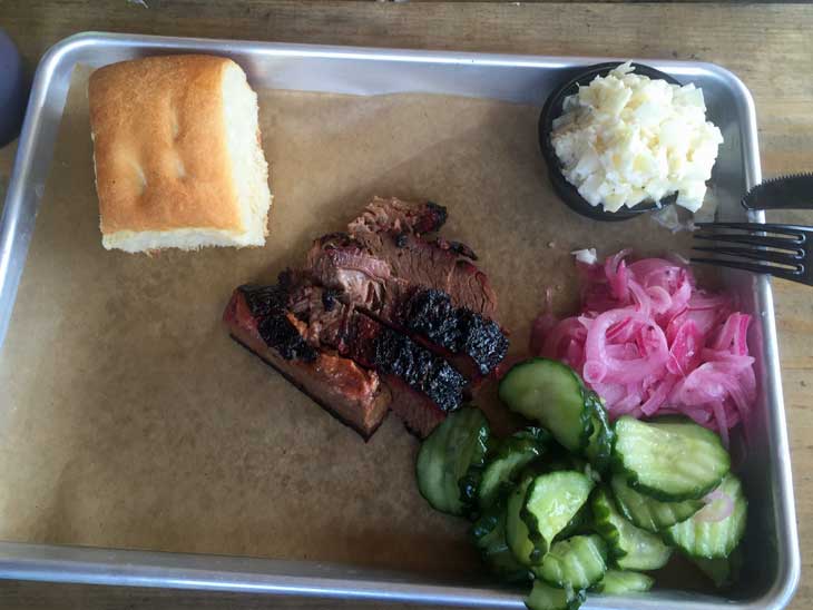 bbq plate at holy smoke, sweden