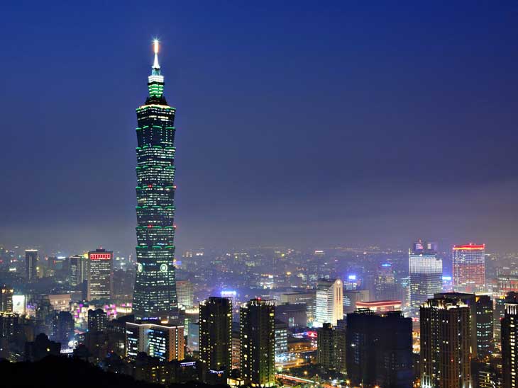 Taipei skyline.