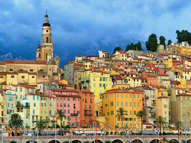 Menton on the French Riviera.