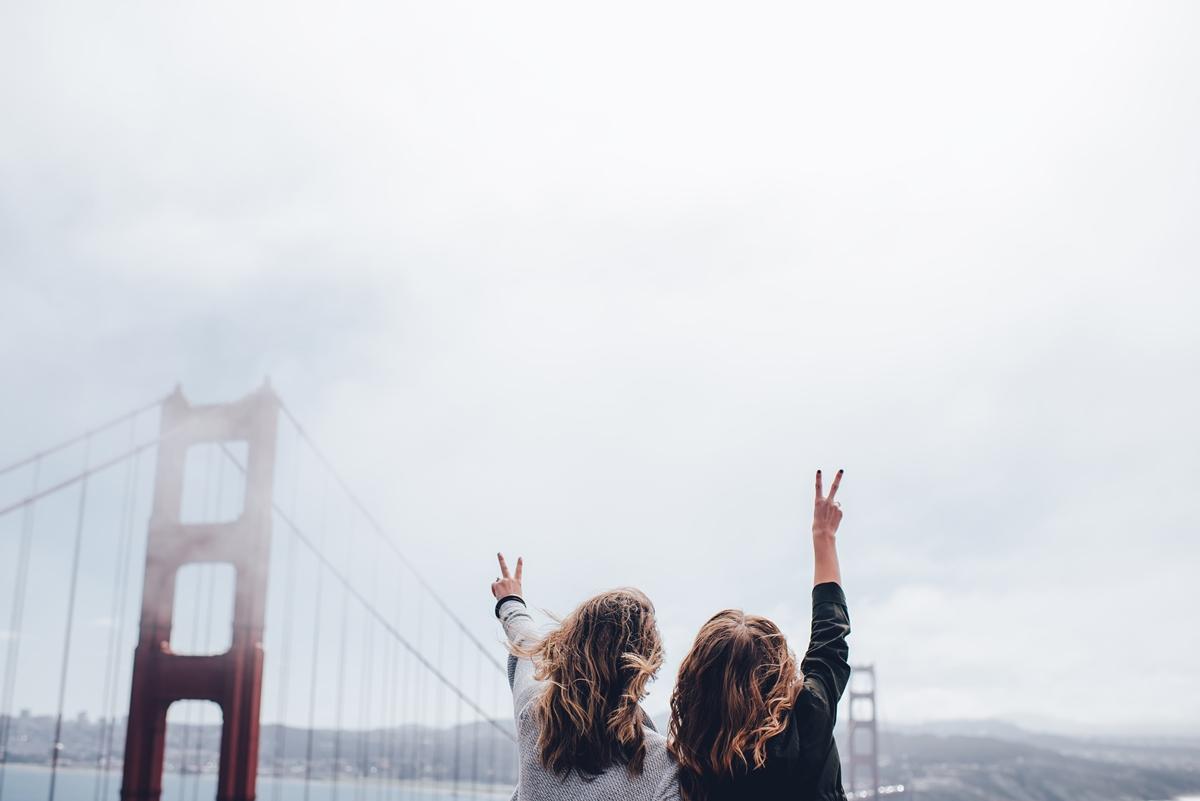 Sightseeing at Golden Gate in San Francisco.