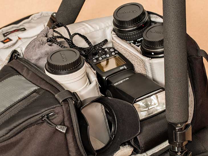 Use a good back pack to protect your camera gear.