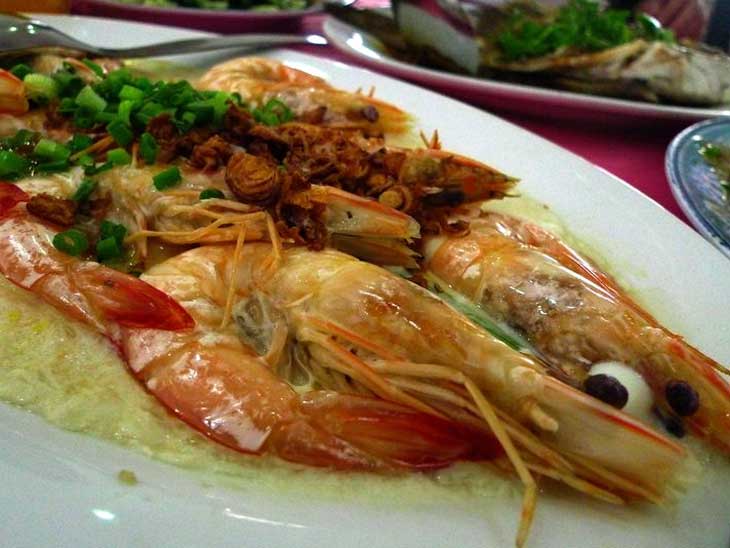 Food at Lankayan Island, Malaysia.