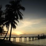 The jetty at Berjaya Tioman at dusk.