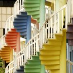 Stair cases in colourful Singapore!