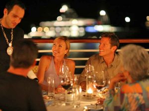 dining al fresco on seadream yacht