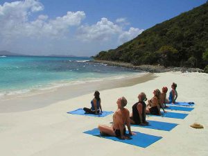 yoga on the beach