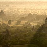 Sunrise over Bagan, Myanmar.