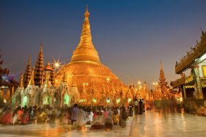 Schwedagon Pagoda in Yangon, Myanmar are one of the destinations on this trip.