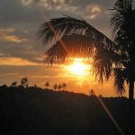 Sunset at The Damai seen from one of the garden villas.