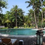 Pool area at Sandoway Resort in Ngapali Beach, Myanmar