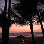 The view from the beach villa at dusk at Sandoway Resort, Ngapali.