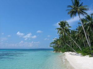 Beach at Kura Kura Resort in Karimunjawa, Indonesial