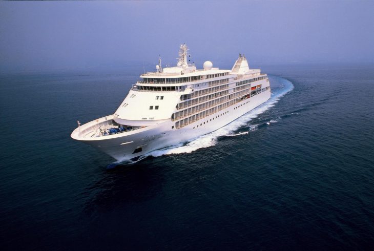 Silver Whisper at sea.