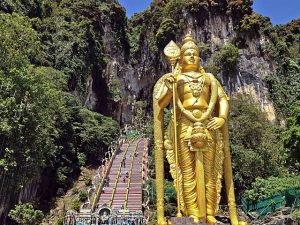 Batu Caves just north of Kuala Lumpur.