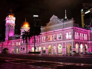 The railway station in Kuala Lumpur is very specacular and different.