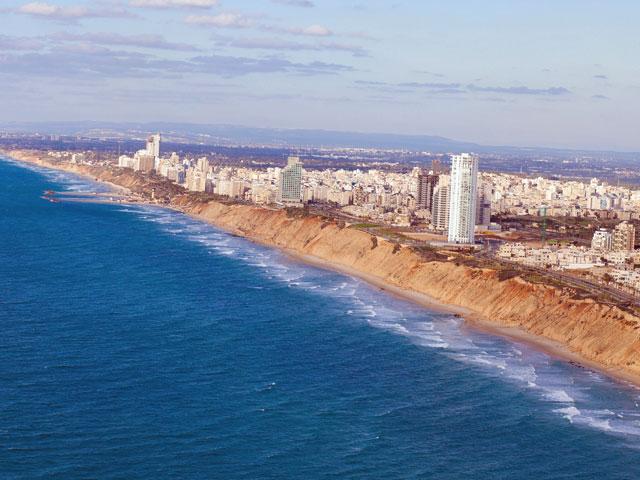 Tel Aviv beachfront.