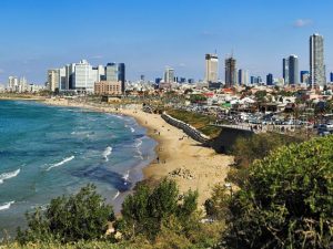 Tel Aviv coastline.