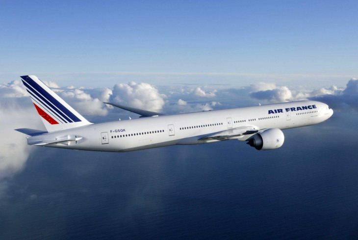 Air France Boeing 777-300ER in flight.