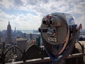 This is binoculars on one of NYC:s high rises.