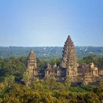 Angkor Wat in Siem Reap seen from above.