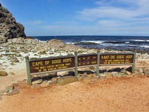 Cape of Good Hope is in a national park with beautiful scenery on the way there.