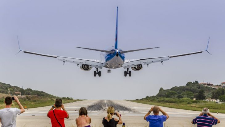 Planespotting in Skiathos, Greece.