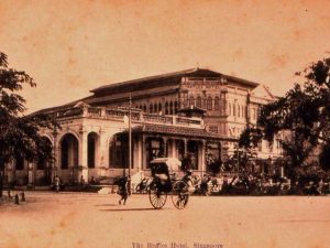 Raffles Hotel in Singapore in the early years.