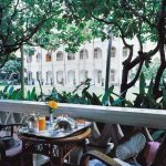 The verandah of a Raffles Courtyard Suite, Singapore.