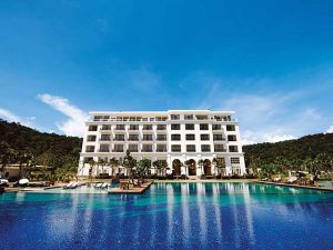 Facade and pool at The Danna on Langkawi, Malaysia.