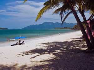 Beach on Langkawi, Malaysia. Courtesy of Malaysian Tourism Board.