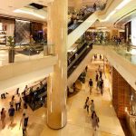 Interior at the luxurious ION Orchard Shopping Centre in Singapore.