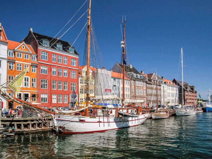 This is charming Nyhavn in Copenhagen, Denmark
