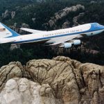 Air Force One over Mt Rushmore. This is probably one of the most well known planes in the world. Photo from Wikipedia.