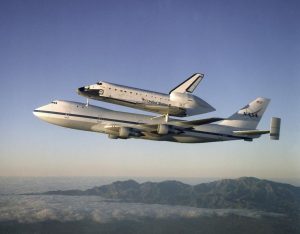 NASA used the Boeing 747 as a "Shuttle Carrier Aircraft" for landing tests for the space shuttle.