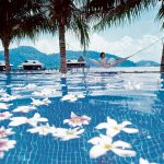 Pool at Royal Bay Beach Club, Pangkor Laut Resort in Malaysia.