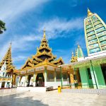 One of the many temples in Yangon, Myanmar.