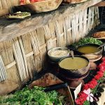 Vegetarian, organic buffet at The Yoga Barn in Ubud, Bali.