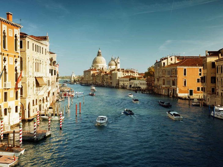 Grand Canal in Enice, Italy.