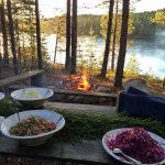 food by the lake
