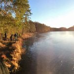 One of the lakes around Camp Sävenfors in Hällefors, Sweden.