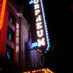 Sign of Orpheum Theatre in Vancouver.