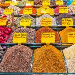 Turkish spices at the market in Istanbul.