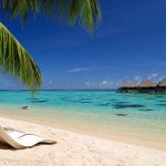 Beach on Moorea, French Polynesia.