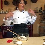 Silvia Baracchi doing the introduction for the cooking class.