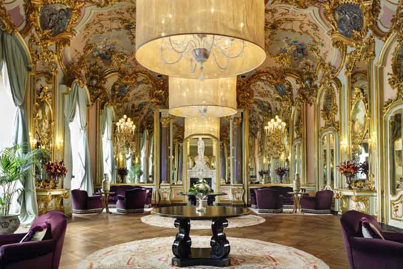 The grand salon at Villa Cora, Florence.