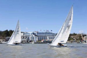 Sail race on Hakefjorden, outside Stenungsbaden Yacht Club.